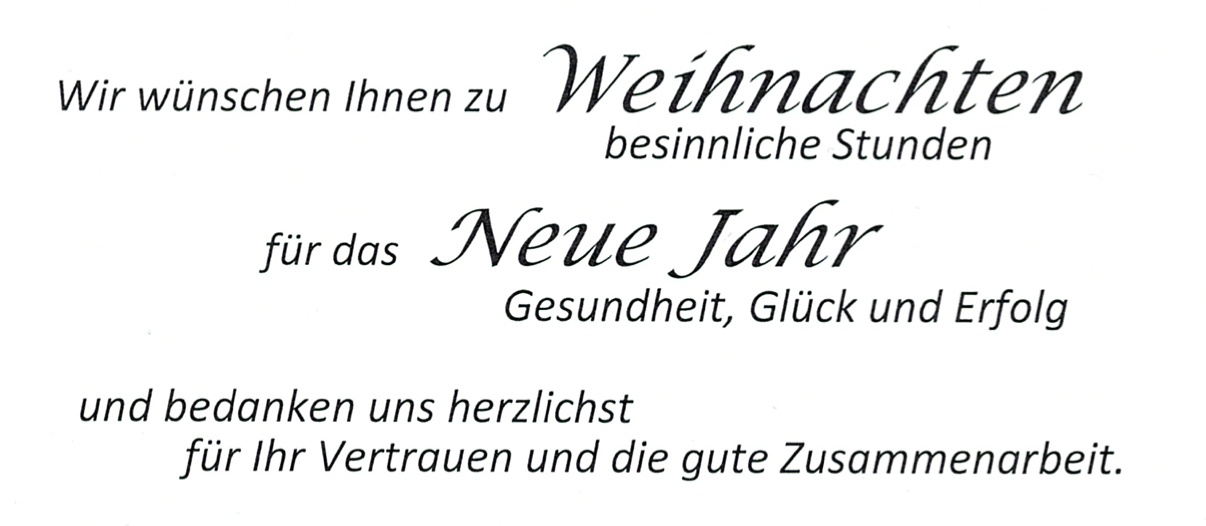 Weihnachtsgruß von Bieker & Partner Drolshagen-Herpel.