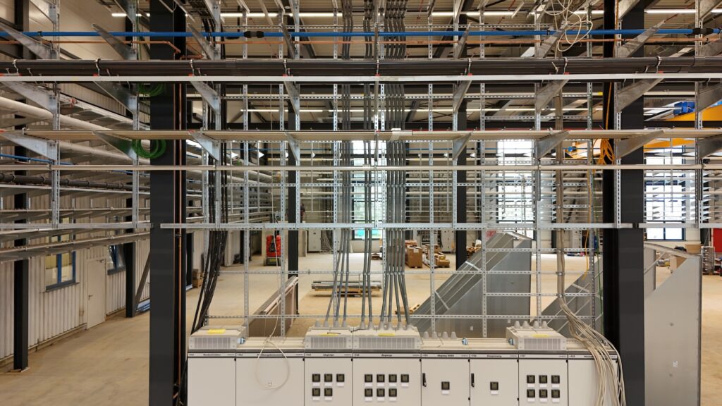 Blick in eine fertige Halle.